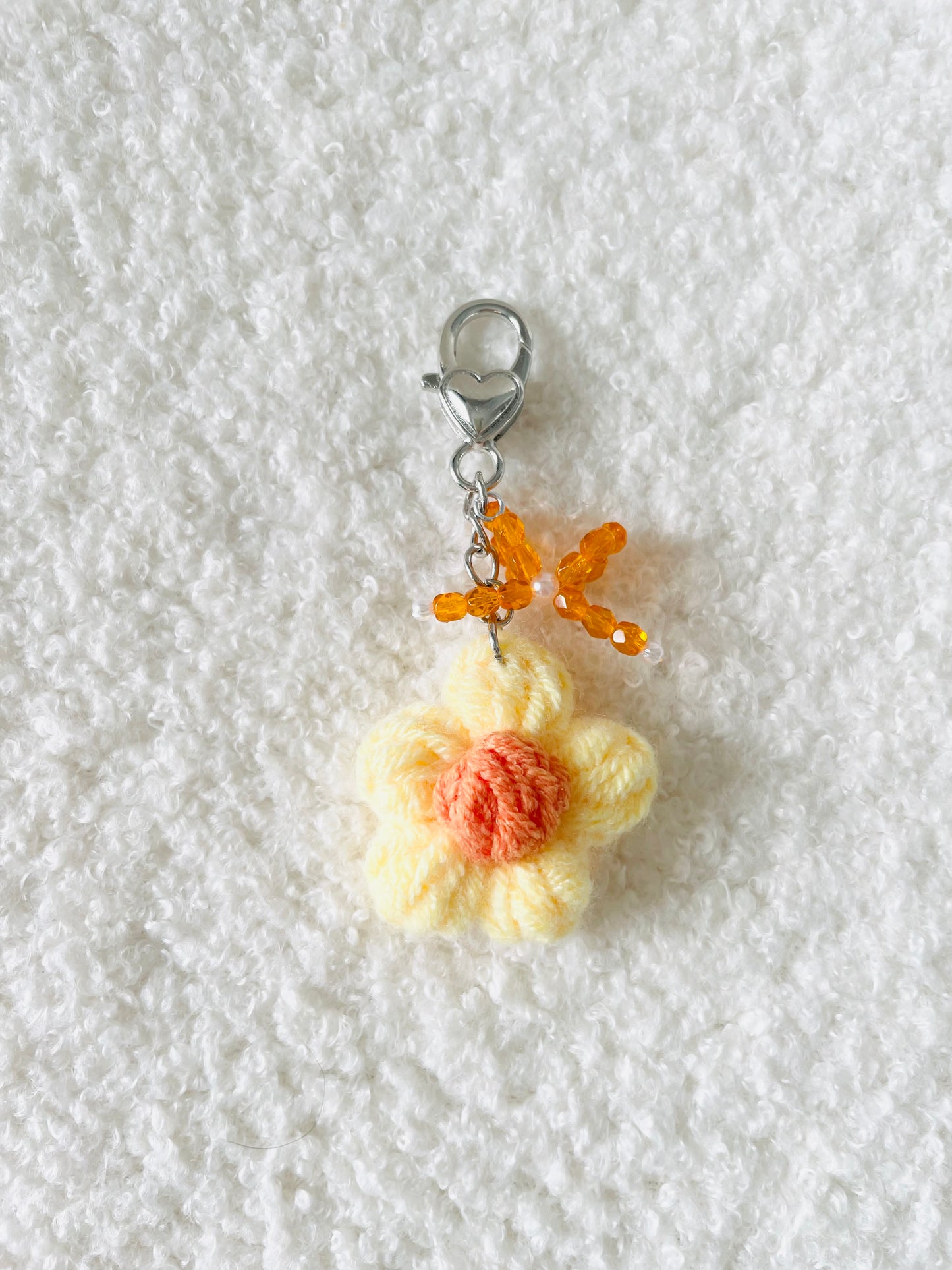 Porte-clés fleurs en crochet