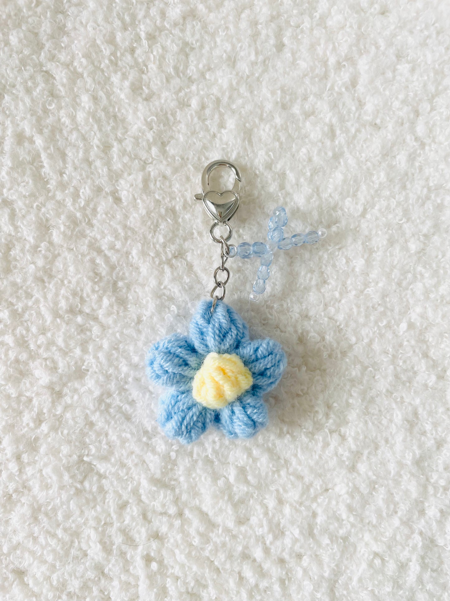 Porte-clés fleurs en crochet